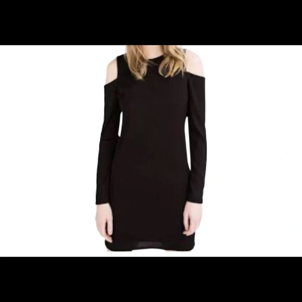 NWT Zara Ribbed W&B Cold Shoulder Dress - Picture 5 of 6